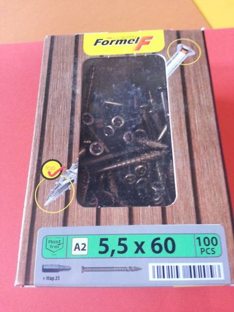 vis inox couleur marron pour fixer lame terrasse en bois chez Dussault